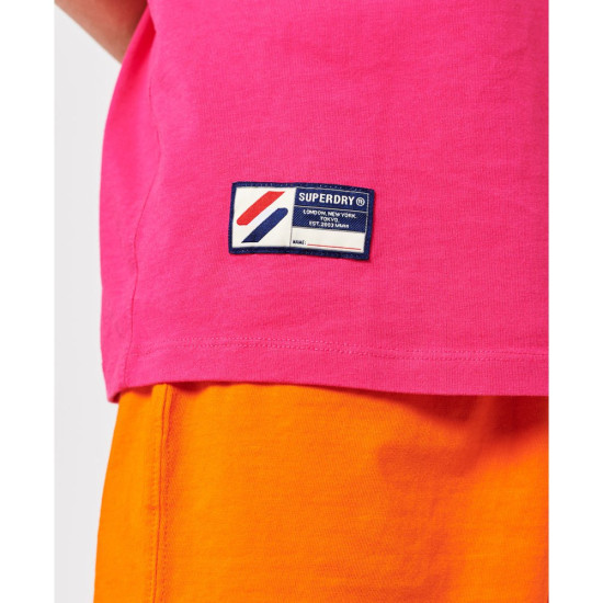 Superdry Γυναικεία κοντομάνικη μπλούζα Code Sl Applique Loose Tee